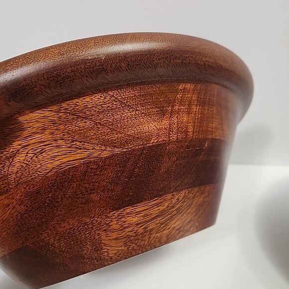 Large Wooden Salad Bowl w/4 Serving Bowls - Picture 6 of 13